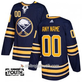 Barn Ishockey Buffalo Sabres Tröja med eget tryck Adidas 2017-2018 Marinblå Authentic